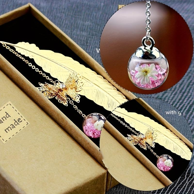 Metal Feather Bookmark Butterfly Book Marks Women Reader Teacher Student Graduat