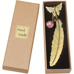 Metal Feather Bookmark Butterfly Book Marks Women Reader Teacher Student Graduat