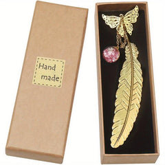 Metal Feather Bookmark Butterfly Book Marks Women Reader Teacher Student Graduat