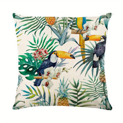 Flamingo Turtleleaf Print Throw Pillow Case 100% Polyester 44.96x44