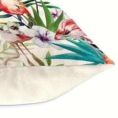 Flamingo Turtleleaf Print Throw Pillow Case 100% Polyester 44.96x44