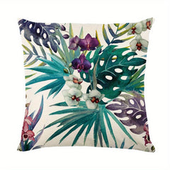 Flamingo Turtleleaf Print Throw Pillow Case 100% Polyester 44.96x44