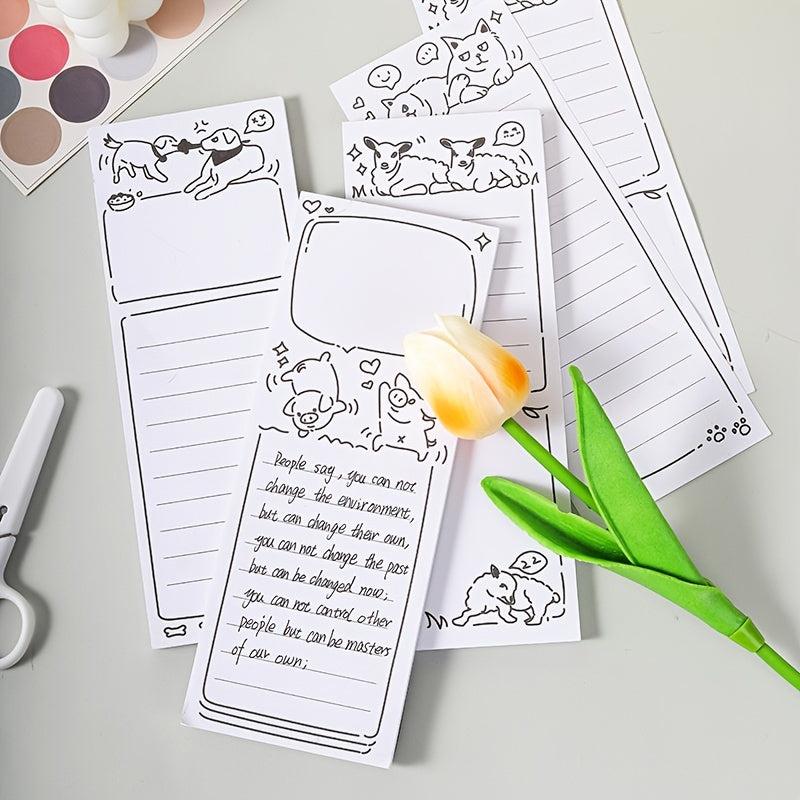 50 Sheets Animal Magnet Notepad for Fridge Grocery & Daily Tasks