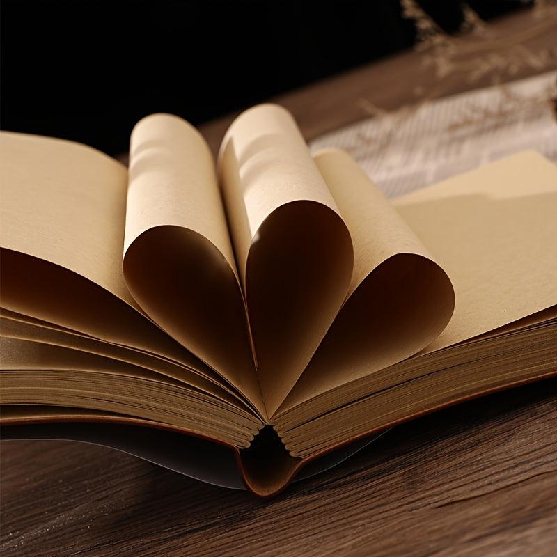 Leather Writing Journal Classic Embossed Travel Notebook & Retro Pendants