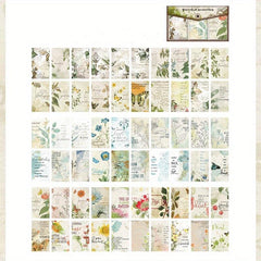 60pcs Pack Retro Memo Book Yesterday's Poetry Series for Journal & Collage