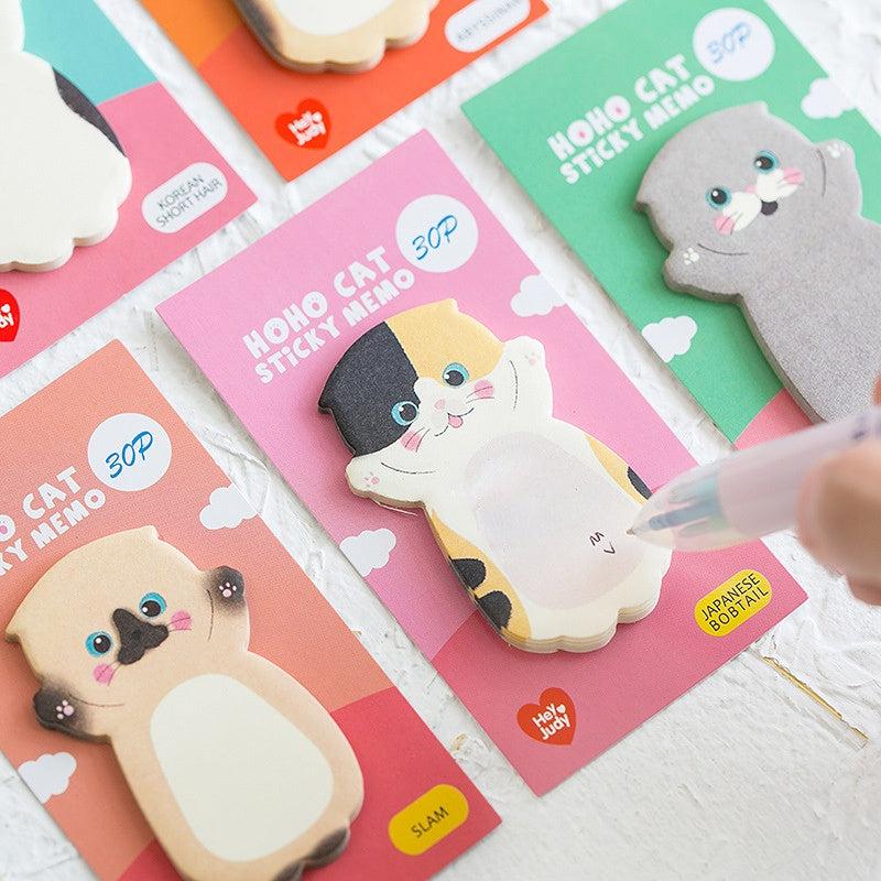 Adorable Cat Sticky Notes for Students & Scrapbooking