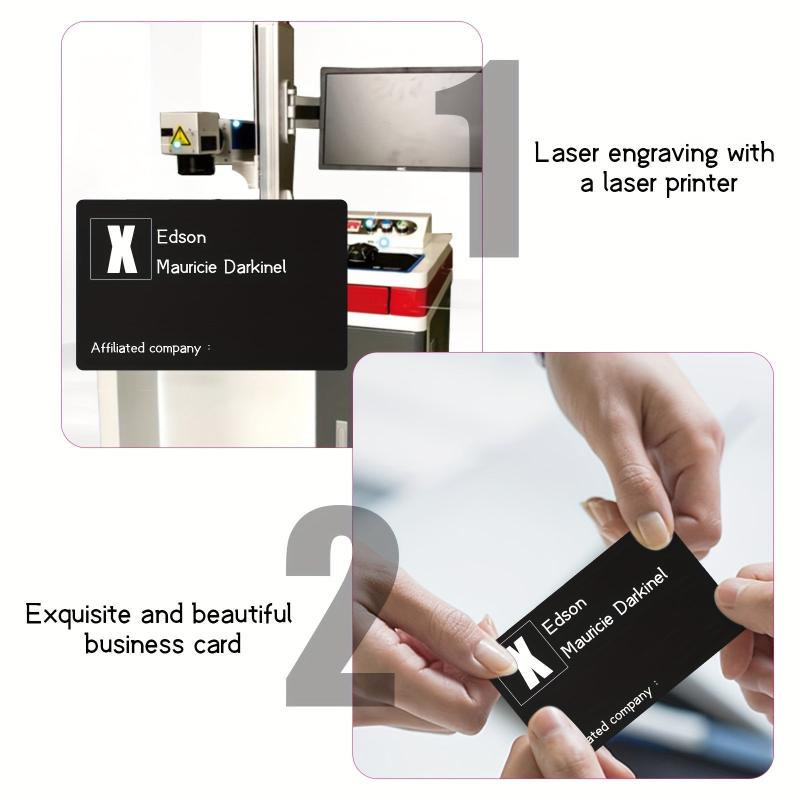 50pcs Metal Business Cards Aluminum Blank Business Cards DIY Gift Cards