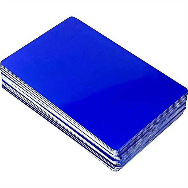 50pcs Metal Business Cards Aluminum Blank Business Cards DIY Gift Cards