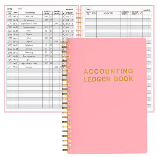 A5 Accounting Ledger Book for Small Businesses & Personal Use