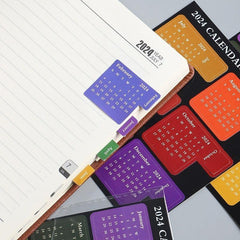 12Months Waterproof Paper Calendar Index Label Sticker Set