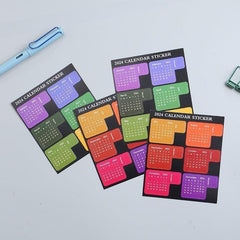 12Months Waterproof Paper Calendar Index Label Sticker Set