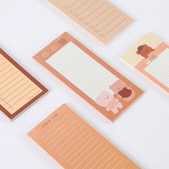 50pcs Cartoon Bear Stickers Memo Pad for Office and School Use