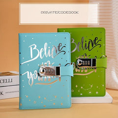 A5 PU Leather Combination Lock Notepad