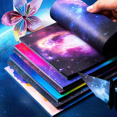50pcs Starry Sky Origami Art Cherry Blossoms Colored Paper