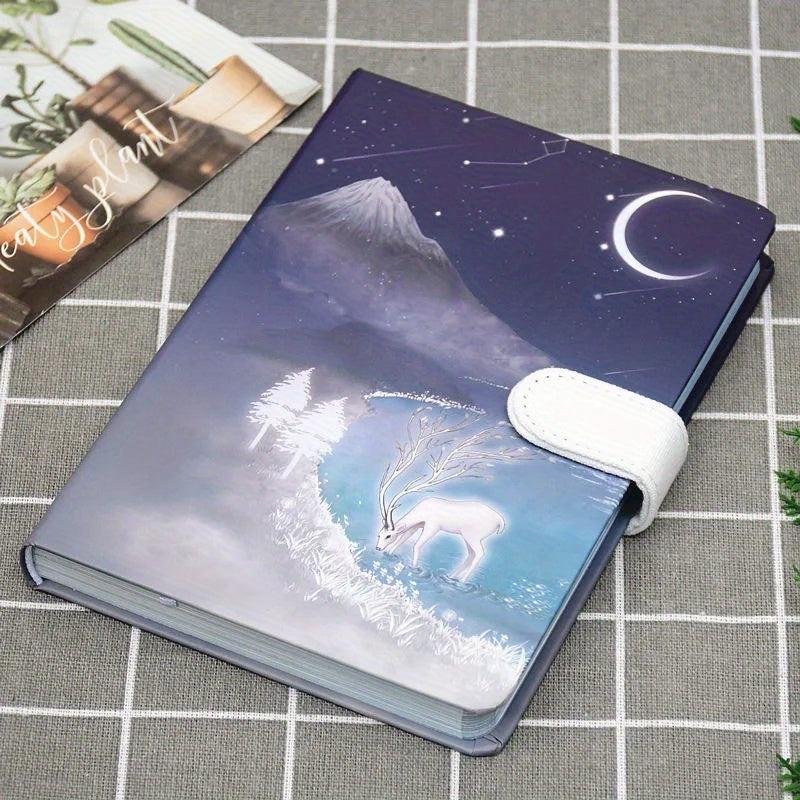 Elk Page Book Magnetic Buckle Hardcover A5 Size Student Journal 112 Sheets