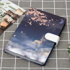 Elk Page Book Magnetic Buckle Hardcover A5 Size Student Journal 112 Sheets