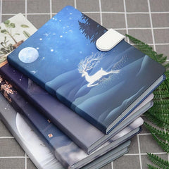 Elk Page Book Magnetic Buckle Hardcover A5 Size Student Journal 112 Sheets