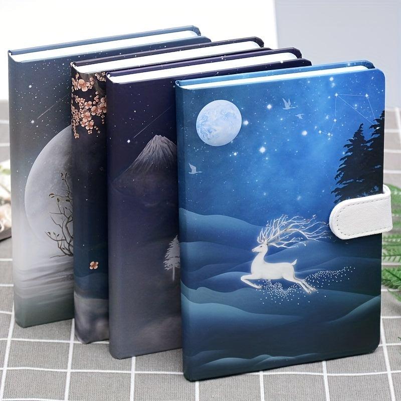 Elk Page Book Magnetic Buckle Hardcover A5 Size Student Journal 112 Sheets