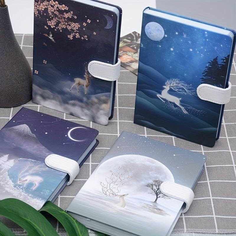 Elk Page Book Magnetic Buckle Hardcover A5 Size Student Journal 112 Sheets