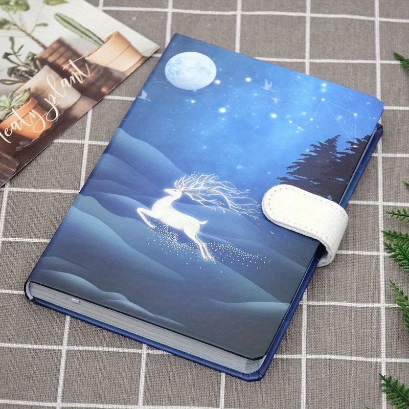 Elk Page Book Magnetic Buckle Hardcover A5 Size Student Journal 112 Sheets