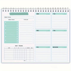 9 5 7 8in Spiral Desk Pad Daily Schedule Notebook