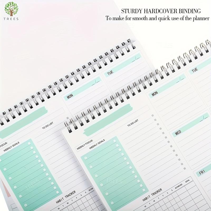 9 5 7 8in Spiral Desk Pad Daily Schedule Notebook