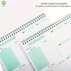 9 5 7 8in Spiral Desk Pad Daily Schedule Notebook