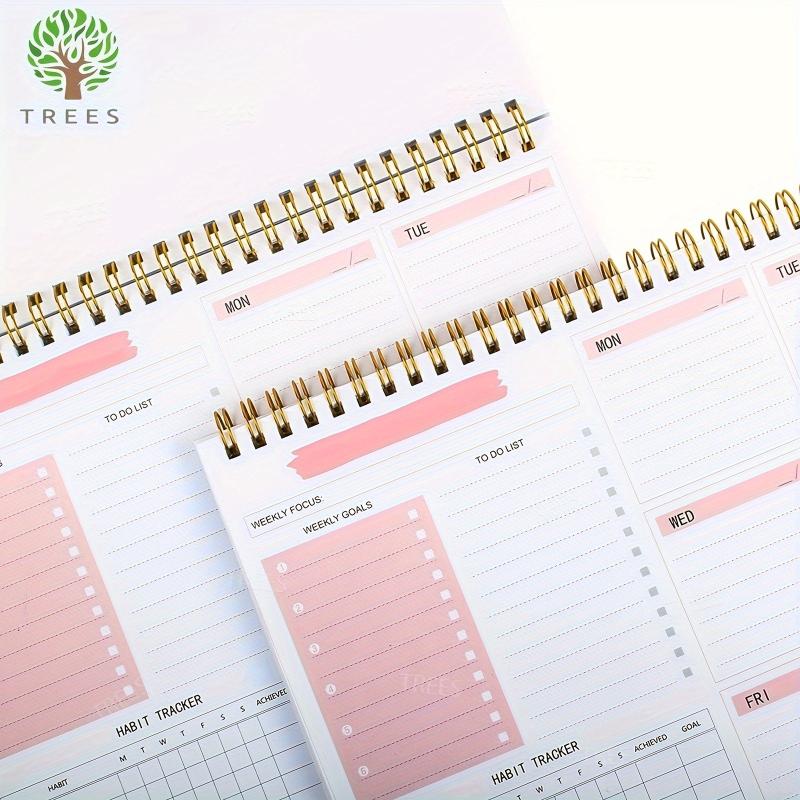 9 5 7 8in Spiral Desk Pad Daily Schedule Notebook