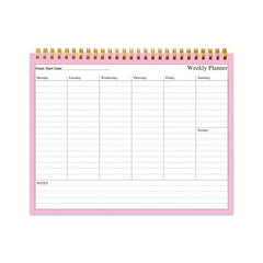 9 5 7 8in Spiral Desk Pad Daily Schedule Notebook