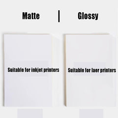 A4 Self Adhesive Sticker Labels - Matte or Glossy Finish - 50 Sheets