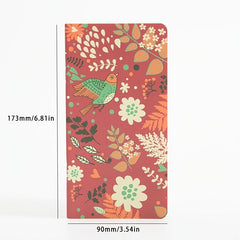 Mini Flower Notebook Colorful Bird Patterns Blank Paper Notepad