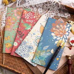 Mini Flower Notebook Colorful Bird Patterns Blank Paper Notepad