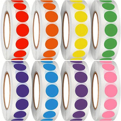 1000pcs 2.54x0.5cm Round Coding Circle Dot Labels Self Adhesive Sticker