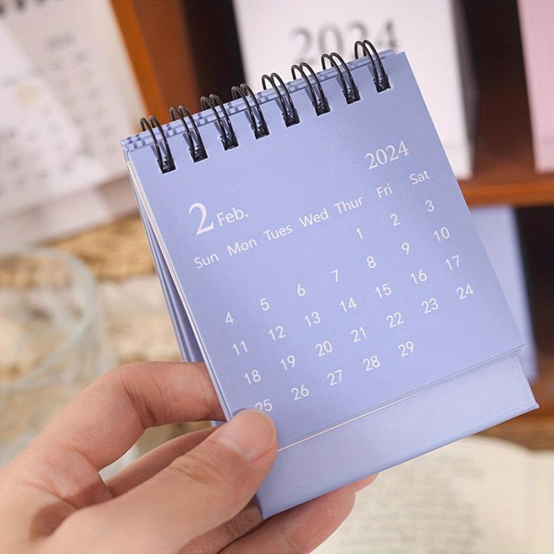 Mini Desk Calendar Creative Coil Calendar Desktop Ornament