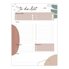 Tree Design To-Do List Notepad, 8.6 x 6.5 Inches, 52 Sheets