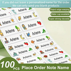 Custom Waterproof Name Stickers 180pcs for Students & Preschool, School Labels