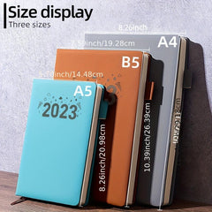 B5 Extra Thick 360 Pages Leather Business Notepad