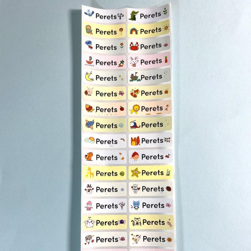 Personalized Name Sticker Spain First Name Label School Waterproof Stationery
