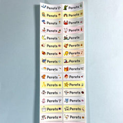 Personalized Name Sticker Spain First Name Label School Waterproof Stationery