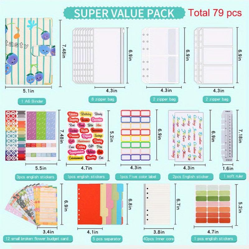A6 Budget Binder Planner Book Cash Envelopes Saving Money Organizer