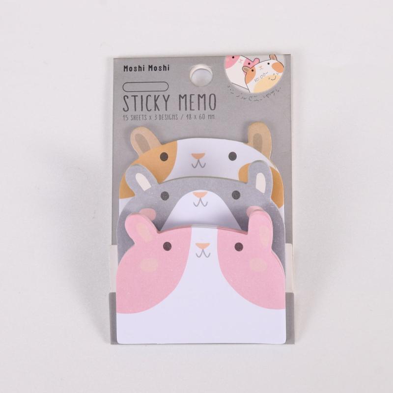 Cute 3-Layer Cartoon Animals Sticky Notes Index Sheet To Do List Planner Sticker