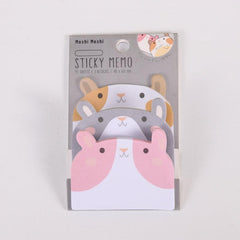 Cute 3-Layer Cartoon Animals Sticky Notes Index Sheet To Do List Planner Sticker