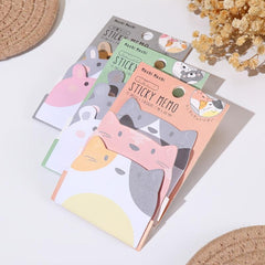 Cute 3-Layer Cartoon Animals Sticky Notes Index Sheet To Do List Planner Sticker