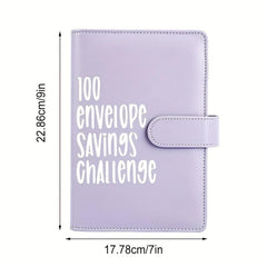 100 Envelopes Money Saving Challenge Binder Budget Planner Book Cash Envelopes