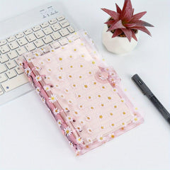Daisy A6 Binder w/ 45 Pages of Loose Leaf Paper, Colorful PVC Hand Account Book
