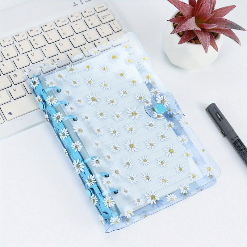 Daisy A6 Binder w/ 45 Pages of Loose Leaf Paper, Colorful PVC Hand Account Book