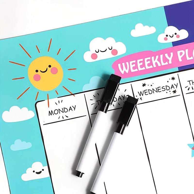 Magnetic Message Board Daily Life Schedule Table Whiteboard Paste Memo Note