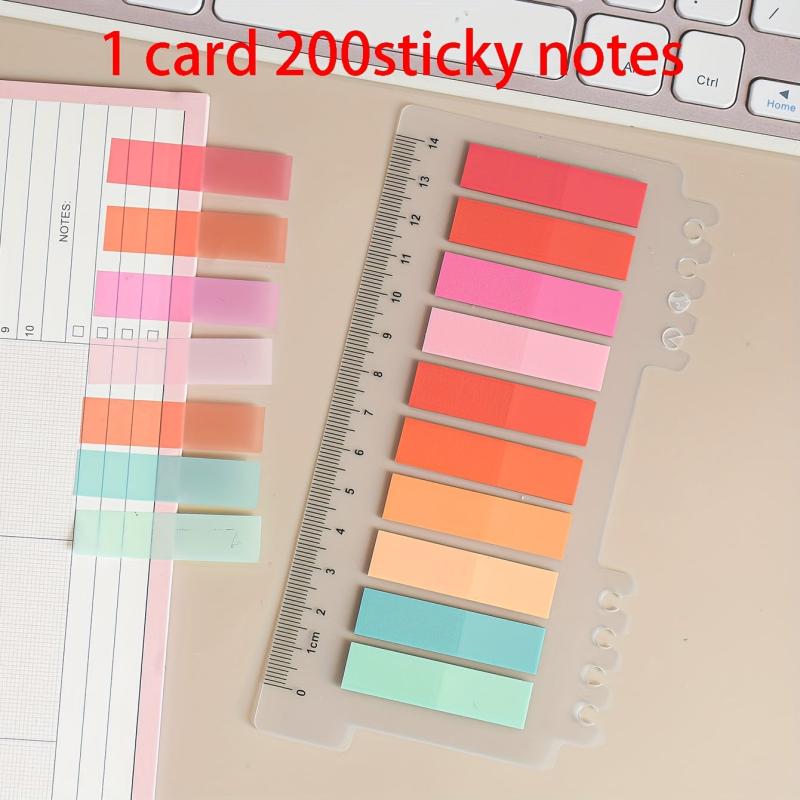 200 Sheets PET Sticky Notes Index Stickers Note Stickers Label Paper