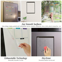 Dry Erase Board & Weekly Planner for Smooth Surfaces - Includes 3 Markers
