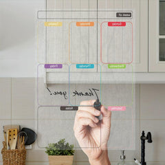 Dry Erase Board & Weekly Planner for Smooth Surfaces - Includes 3 Markers